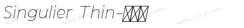 Singulier Thin字体转换